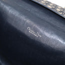 Christian Dior Trotter Canvas Shoulder Bag Navy Gold Auth ep11984-10