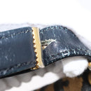 Christian Dior Trotter Canvas Shoulder Bag Navy Gold Auth ep11984-12