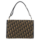 Christian Dior Trotter Canvas Shoulder Bag Navy Gold Auth ep11984-2
