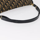 Christian Dior Trotter Canvas Shoulder Bag Navy Gold Auth ep11984-7