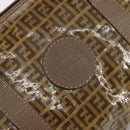 FENDI Zucchino Canvas Boston Bag Enamel Brown Auth ep11985-15