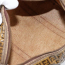 FENDI Zucchino Canvas Boston Bag Enamel Brown Auth ep11985-17