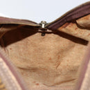 FENDI Zucchino Canvas Boston Bag Enamel Brown Auth ep11985-18