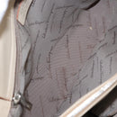 Salvatore Ferragamo Gancini Hand Bag Nylon Beige Silver Auth ep11986-10