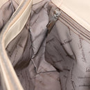 Salvatore Ferragamo Gancini Hand Bag Nylon Beige Silver Auth ep11986-18