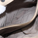 Salvatore Ferragamo Gancini Hand Bag Nylon Beige Silver Auth ep11986-11