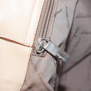 Salvatore Ferragamo Gancini Hand Bag Nylon Beige Silver Auth ep11986-23