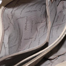 Salvatore Ferragamo Gancini Hand Bag Nylon Beige Silver Auth ep11986-24