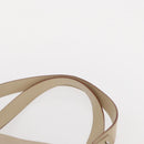 Salvatore Ferragamo Gancini Hand Bag Nylon Beige Silver Auth ep11986-8