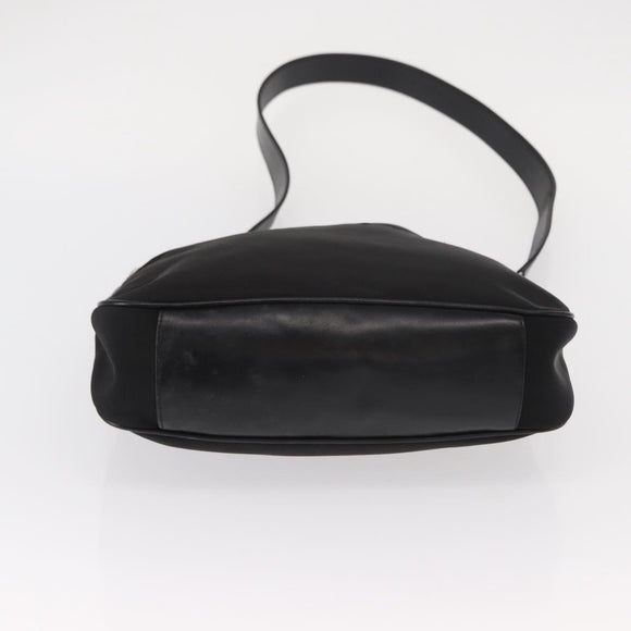 GUCCI Bamboo Shoulder Bag Nylon 2way Black Silver 001 1638 Auth ep11989