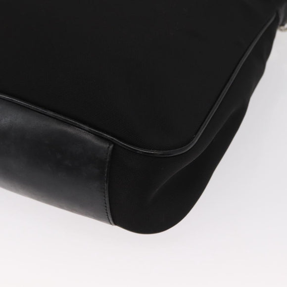 GUCCI Bamboo Shoulder Bag Nylon 2way Black Silver 001 1638 Auth ep11989