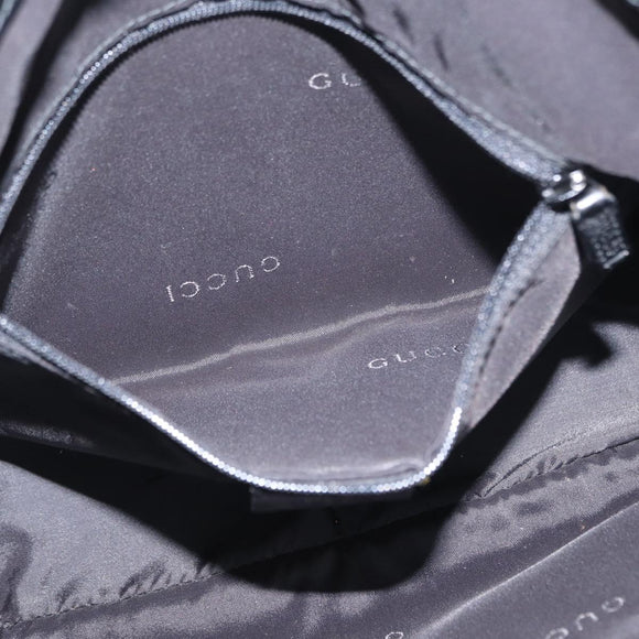 GUCCI Bamboo Shoulder Bag Nylon 2way Black Silver 001 1638 Auth ep11989