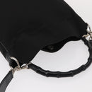 GUCCI Bamboo Shoulder Bag Nylon 2way Black Silver 001 1638 Auth ep11989-6