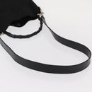 GUCCI Bamboo Shoulder Bag Nylon 2way Black Silver 001 1638 Auth ep11989-9