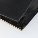 Chloe Shoulder Bag Leather Black Gold Auth ep11990-13