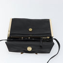 Chloe Shoulder Bag Leather Black Gold Auth ep11990-15