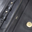 Chloe Shoulder Bag Leather Black Gold Auth ep11990-16