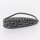 Christian Dior Trotter Canvas Saddle Pouch Navy Gold Auth ep11991-5