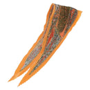 HERMES Pleated Carre 90 Scarf ""Axis Mundi"" Silk Orange Auth ep11993-1