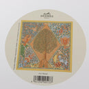 HERMES Pleated Carre 90 Scarf ""Axis Mundi"" Silk Orange Auth ep11993-15