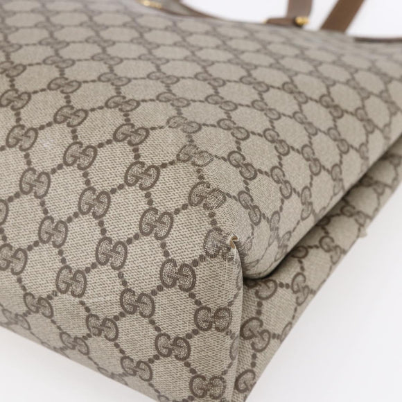 GUCCI GG Supreme Tote Bag PVC Beige Gold 39 02 061 Auth ep11995