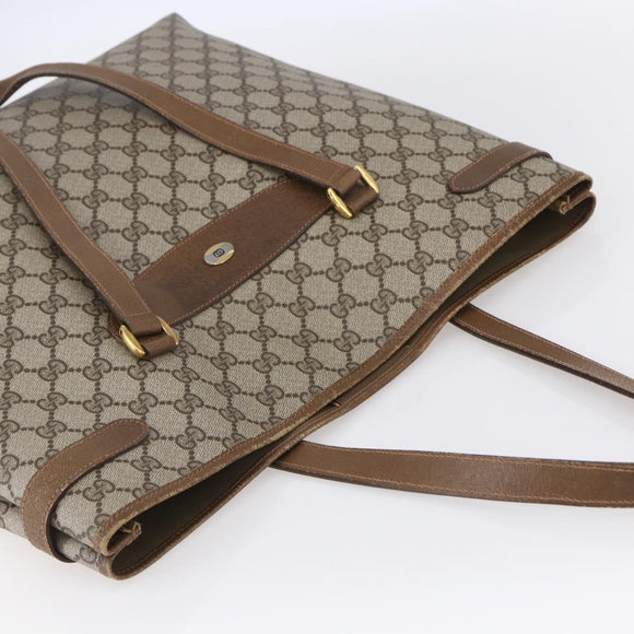 GUCCI GG Supreme Tote Bag PVC Beige Gold 39 02 061 Auth ep11995
