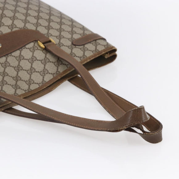 GUCCI GG Supreme Tote Bag PVC Beige Gold 39 02 061 Auth ep11995