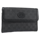 GUCCI GG Canvas Shoulder Bag Black Gold Auth ep11997-1