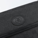 GUCCI GG Canvas Shoulder Bag Black Gold Auth ep11997-12