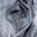 GUCCI GG Canvas Shoulder Bag Black Gold Auth ep11997-19