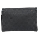 GUCCI GG Canvas Shoulder Bag Black Gold Auth ep11997-3