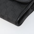 GUCCI GG Canvas Shoulder Bag Black Gold Auth ep11997-8