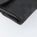 GUCCI GG Canvas Shoulder Bag Black Gold Auth ep11997-9