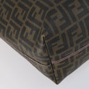 FENDI Zucca Canvas Tote Bag Black Brown Auth ep11998-11