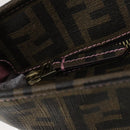 FENDI Zucca Canvas Tote Bag Black Brown Auth ep11998-14