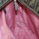 FENDI Zucca Canvas Tote Bag Black Brown Auth ep11998-17