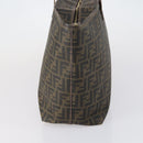 FENDI Zucca Canvas Tote Bag Black Brown Auth ep11998-4