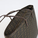 FENDI Zucca Canvas Tote Bag Black Brown Auth ep11998-6
