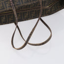 FENDI Zucca Canvas Tote Bag Black Brown Auth ep11998-7