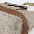 Christian Dior Honeycomb Canvas Tote Bag PVC Leather Beige Auth ep12001-10