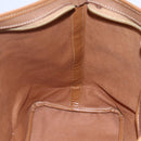 Christian Dior Honeycomb Canvas Tote Bag PVC Leather Beige Auth ep12001-19