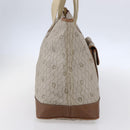 Christian Dior Honeycomb Canvas Tote Bag PVC Leather Beige Auth ep12001-4