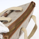 Christian Dior Honeycomb Canvas Tote Bag PVC Leather Beige Auth ep12001-6