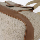 Christian Dior Honeycomb Canvas Tote Bag PVC Leather Beige Auth ep12002-9