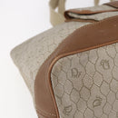 Christian Dior Honeycomb Canvas Tote Bag PVC Leather Beige Auth ep12002-14