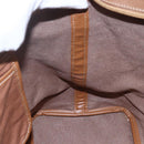 Christian Dior Honeycomb Canvas Tote Bag PVC Leather Beige Auth ep12002-20