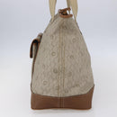 Christian Dior Honeycomb Canvas Tote Bag PVC Leather Beige Auth ep12002-4