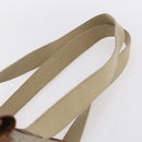 Christian Dior Honeycomb Canvas Tote Bag PVC Leather Beige Auth ep12002-8