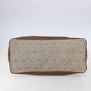 Christian Dior Honeycomb Canvas Tote Bag PVC Leather Beige Auth ep12002-5