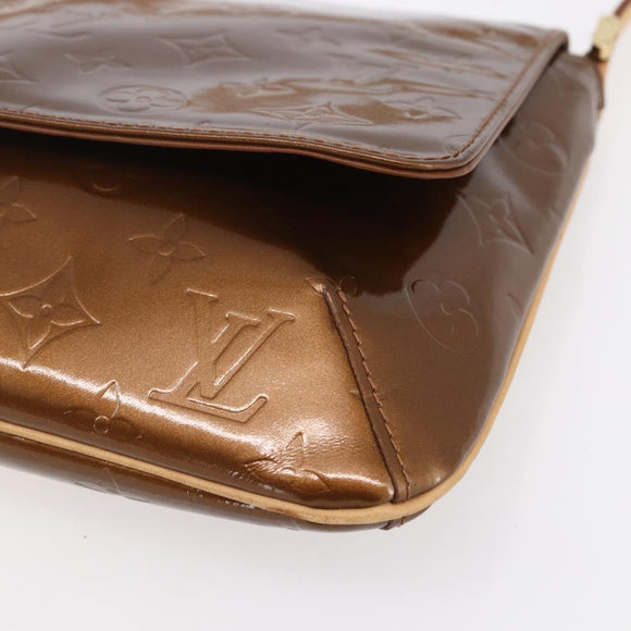 LOUIS VUITTON Monogram Vernis Thompson Street Bag Bronze M91124 LV Auth ep12004